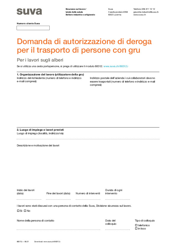 Gru: autorizzazione deroga trasporto persone (alberi)