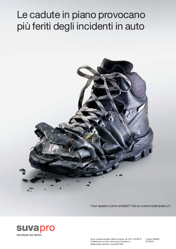 Le cadute in piano provocano più feriti degli incidenti in auto