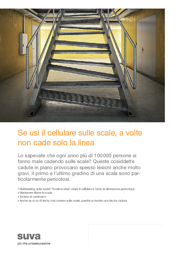 Monter des escaliers: encore plus dangereux avec un téléphone portable