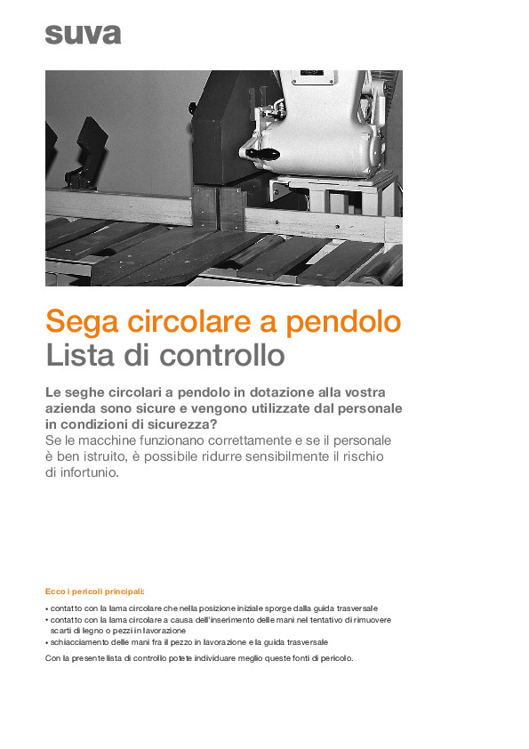 Zero lesioni con la sega circolare a pendolo