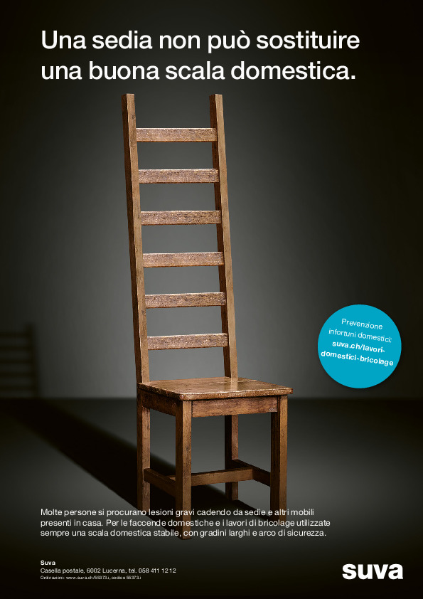 Manifesto: Una sedia non può sostituire una scala