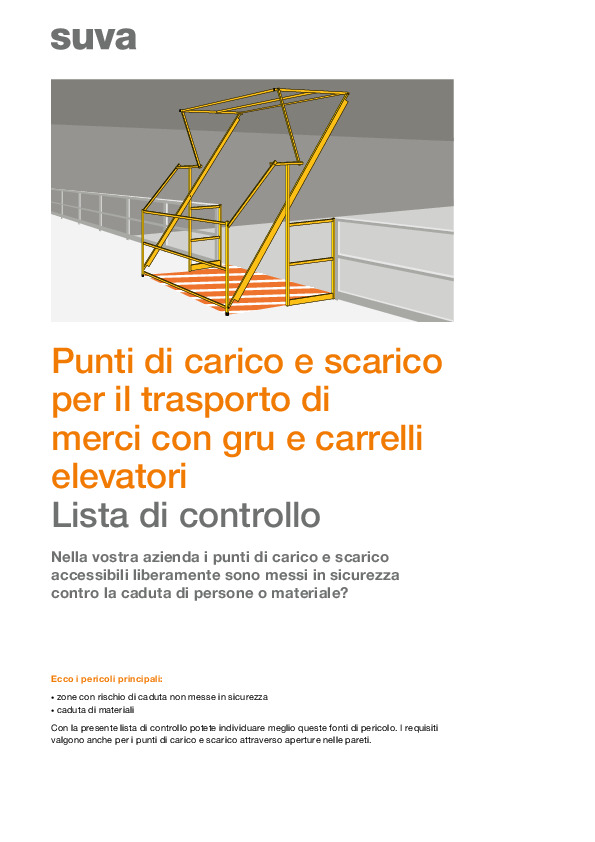 Lista di controllo: punti di carico e scarico di merci