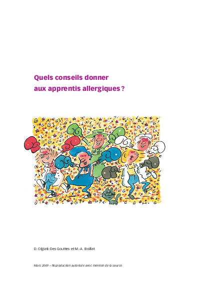 Opuscolo: Fornire la giusta consulenza ad apprendisti a rischio di allergie