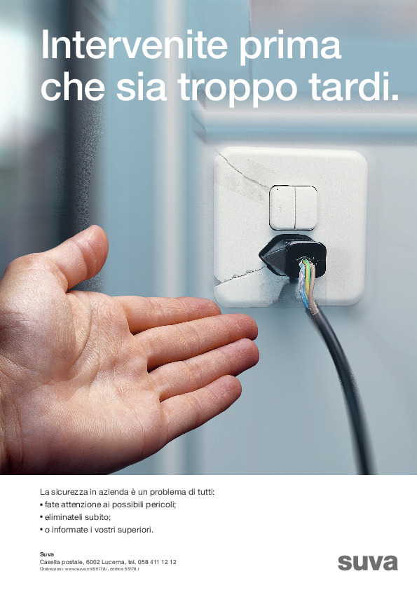 Manifesto sicurezza sul lavoro: agire tempestivamente