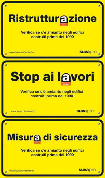Campagna sui lavori di bonifica da amianto, lavori di ristrutturazione, 2010