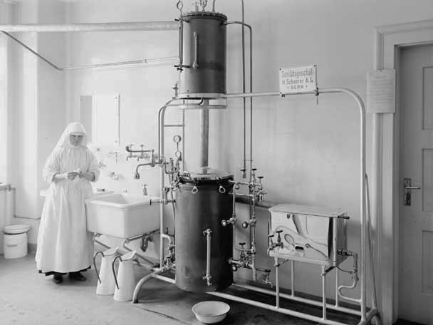 Apparecchio per la sterilizzazione di strumenti medici.
