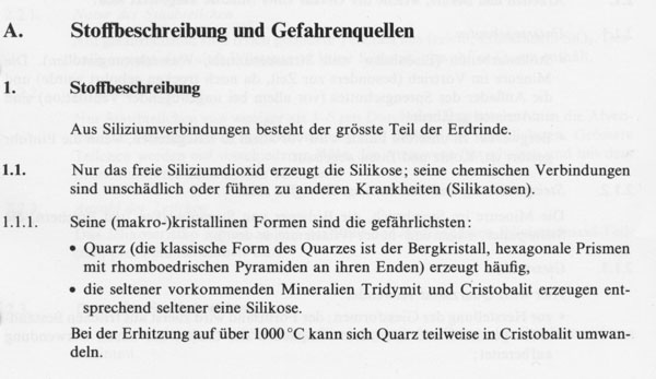 Opuscolo della Suva sulla silicosi, 1975