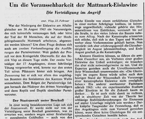 Neue Zürcher Zeitung, 24 febbraio 1972, pagina 9